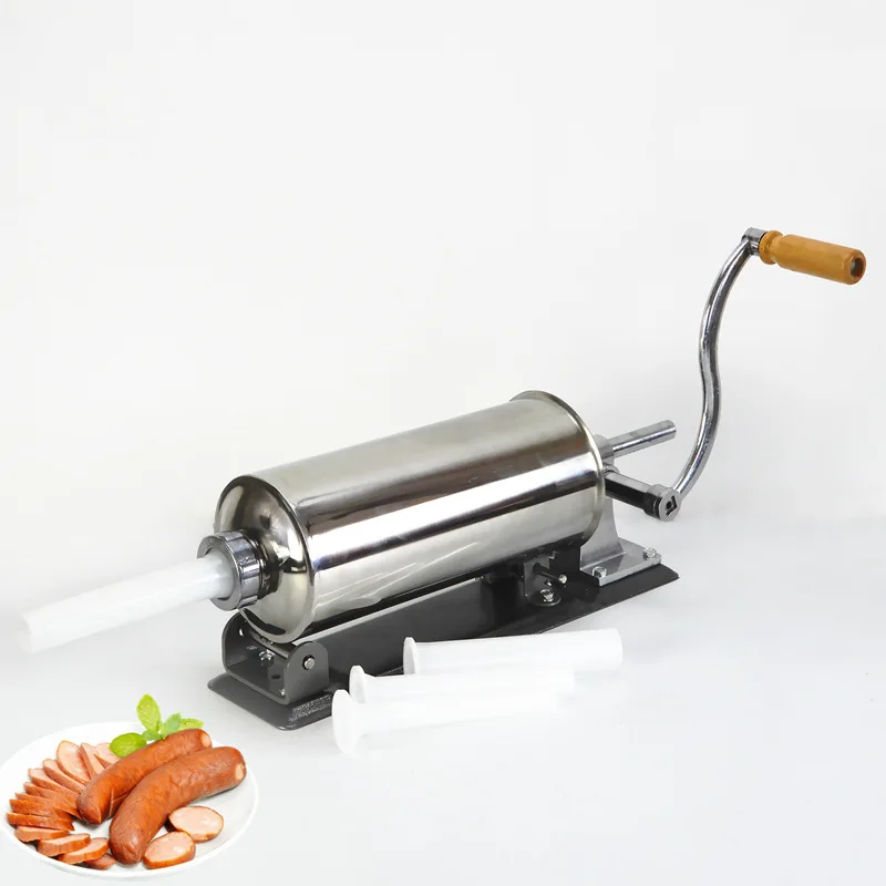 6LB горизонтальный колбасный шприц наполнитель Нержавеющая сталь домашний стол