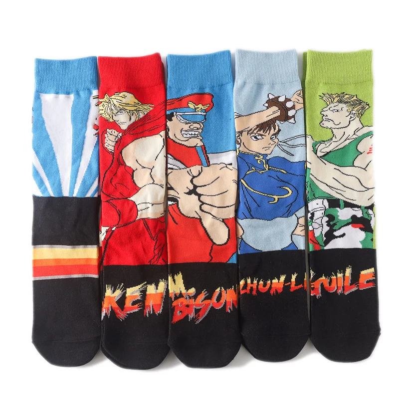 

Gamers Anime Socks Streetwear Hip Hop Novelty Socks Men Cotton Crew Meias Skateboard Basketball