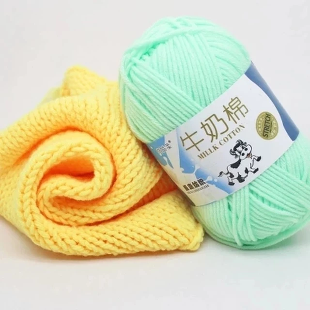 

Soft Worsted Knitting Baby Yarn Anti Pilling Multicolor Milk Cotton Crochet Yarn for Knitting Sweater Scarf Hat Toys Dolls
