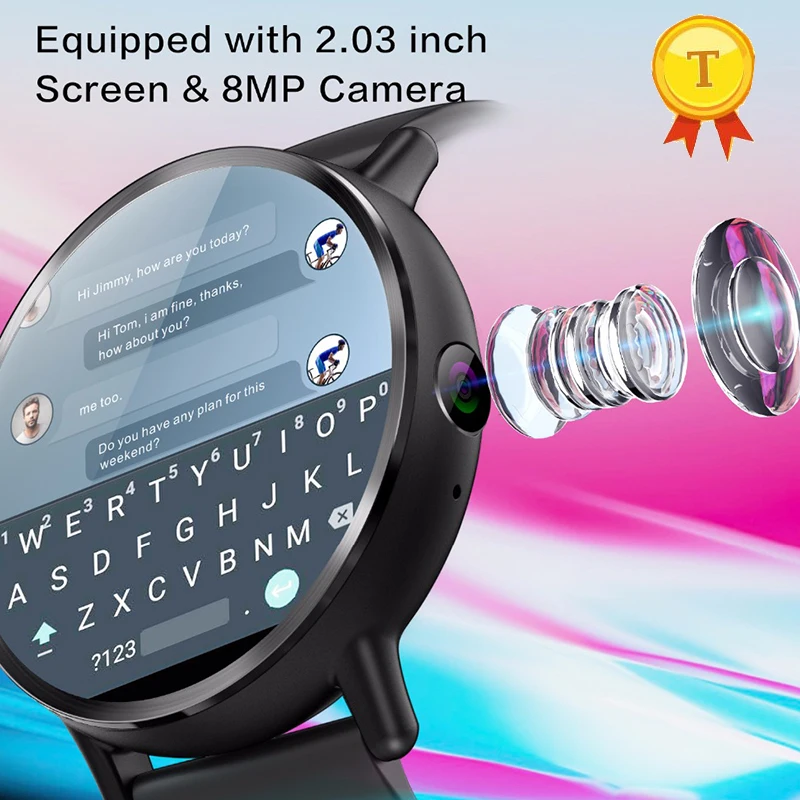 Спортивные Смарт-часы с экраном 2020 дюйма 2G 3G 4G Android 7 1 HD камера 8 Мп GPS Wi-Fi IP67