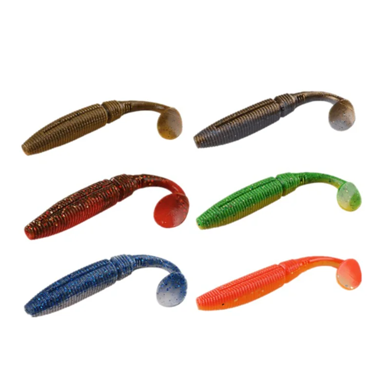 

Smart 70mm/80mm/95mm Soft Fishing Lure Silicone Soft Bait Isca Artificial Fly Fishing Lures Leurre Peche Jigging T-tail Wobbler