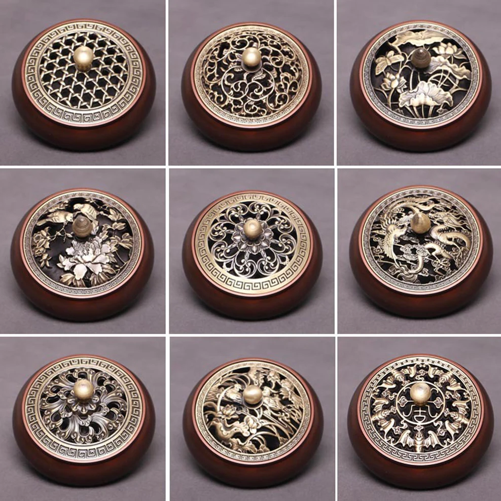 Латунная контрастная с плоским дном горелка ладаном дзен чайная церемония