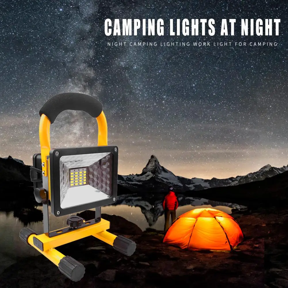 구매 LED 작업 램프 30W 2400LM 방수 편안한 스폰지 핸들 열 분산 3 모드 충전식 홍수 램프 배터리 케이블