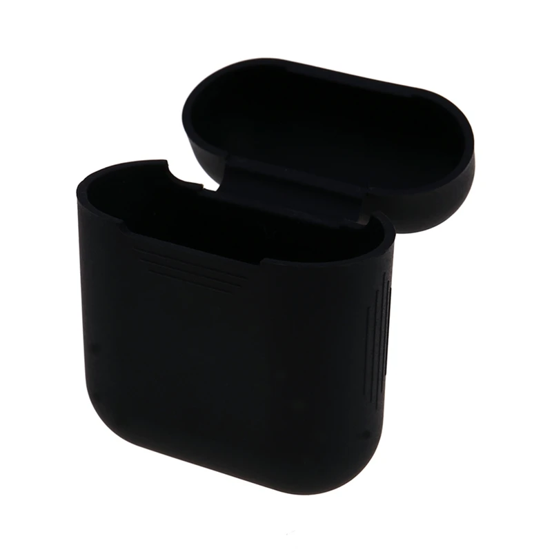 2407BK Мягкий силиконовый чехол для Airpods противоударный чехол для гарнитура для Airpods защитный чехол - Цвет: 2407BK