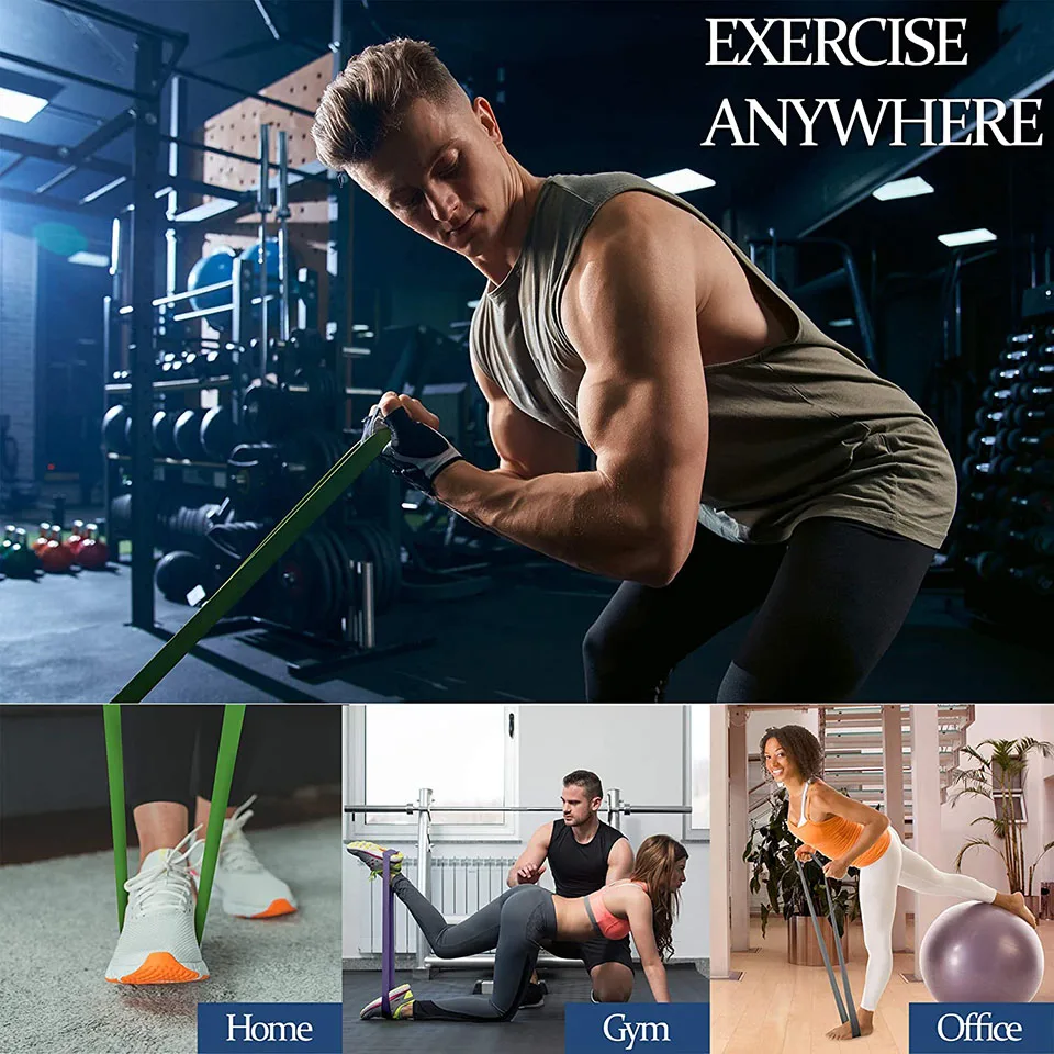 Fitness Train Resistance Bands 208cm Gym Pilates Elastic Rubber Pull Up Crossfit Power latex Expander Hanging Yoga Loop Band | Спорт и