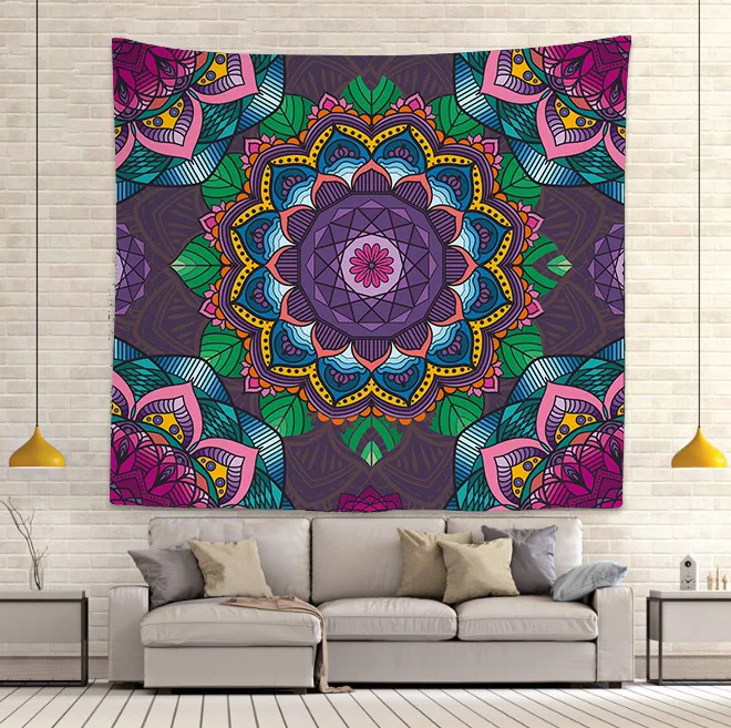 

Indian Hippie Bohemian Tapestry Psychedelic Art Wall Hanging Tapestries for Living Room Bedroom Home Blanket Decor