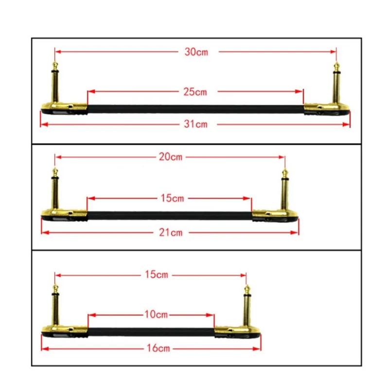 Прямая поставка соединительные кабели для гитары прямоугольный 15 см 1/4 приборные