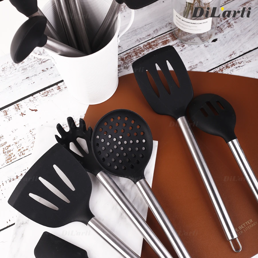Силиконовая набор кухонной утвари антипригарной посуды Инструмент для