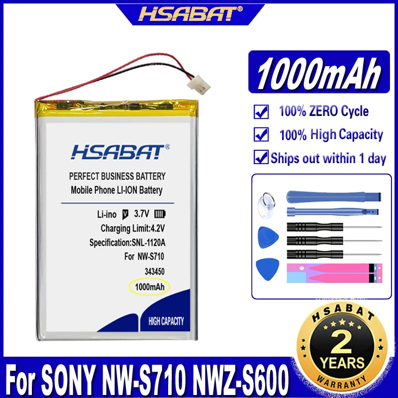 HSABAT 1000 мА/ч Батарея для Sony NW S710 NWZ S600 S600F S610 S615 S615F S616 S616F S618|Аккумуляторы мобильных