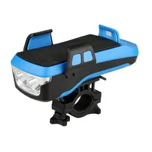 Multifunction 4 IN 1 Bicycle Light Powerful Bike Flashlight Bike Horn Power Bank Bicycle Front Light As Phone Holder