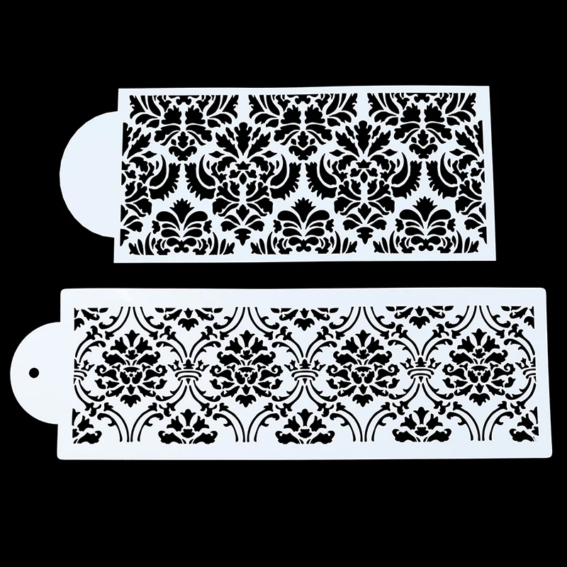 Инструмент для украшения торта Дамасская кружевная кайма сторона кекс трафарет