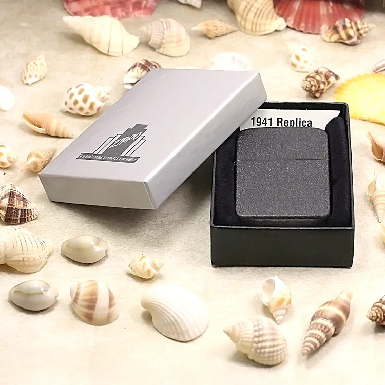 

Genuine Zippo oil lighter copper windproof Black abrasive crack cigarette Kerosene lighters Gift With anti-counterfeiting code