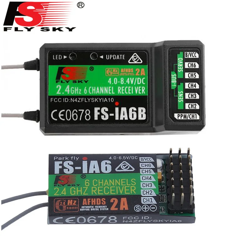 FlySky оригинальный 2 4 ГГц 6CH RC AFHDS FS IA6 IA6B приемник для i6 i10 CT6B T6 i4 передаточный пульт