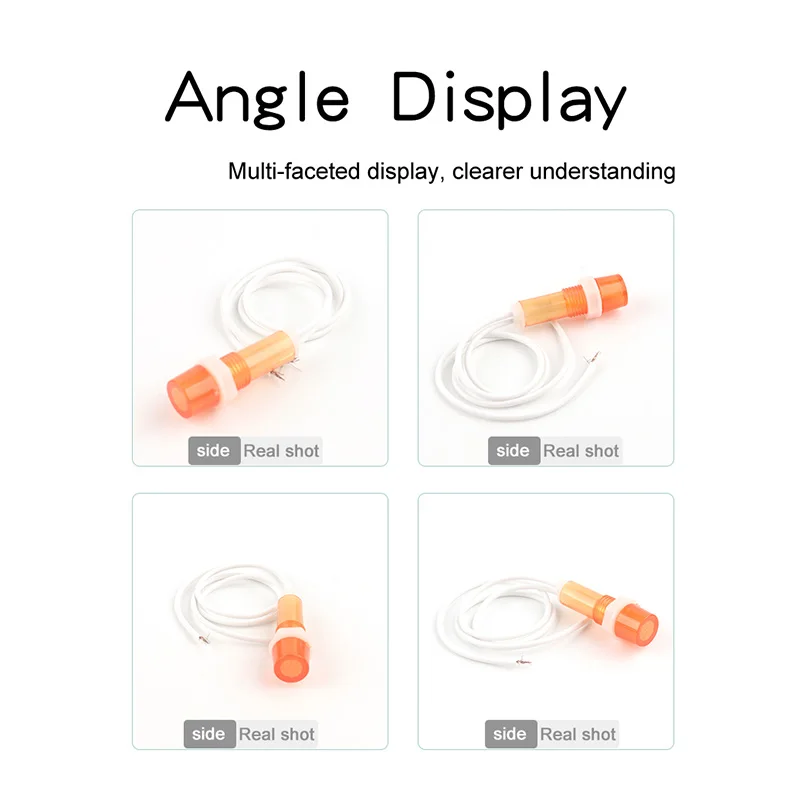 5Pcs/Lot XDN1 with Wire Power Indicator Signal Lamp Panel Mounting 10mm 380V 220V 12V 24VAC Red Green Yellow |