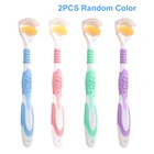 Комплект из 2 предметов, двойная сторона уход за зубами Чистящая Щетка скребок полости язык чистое дыхание здоровья инструмент для взрослых Multi Цвет Чистый Язык инструменты