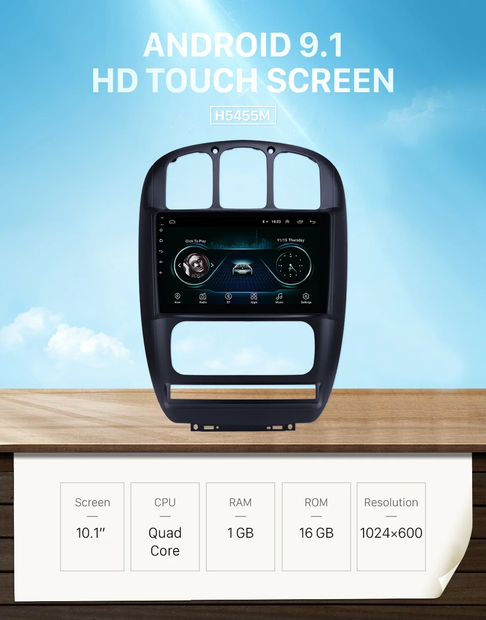 Harfey 10,1 дюймов Android 9,1 gps автомобильный радиоприемник для Chrysler Пасифика 2006-2012 с HD сенсорным экраном Поддержка Carplay резервная камера