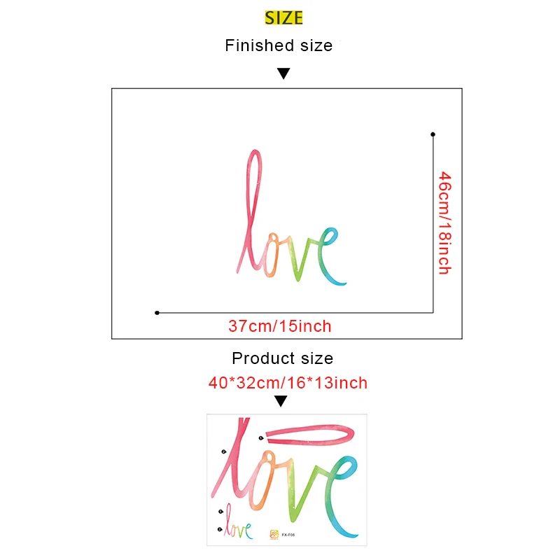 Простой стиль многоцветный &quotлюбовь&quot наклейки на стену для спальни детской