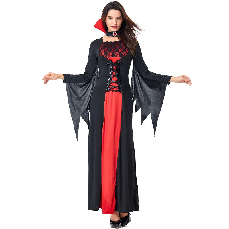 

JYZCOS Easter Adult Female Vampire Bat Costume Halloween Dress Queen Dress Ampire Costumes