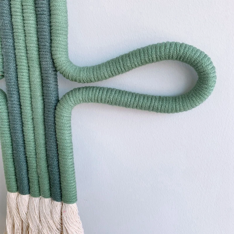 

Children Room Handmade Woven Cotton Rope Cactus Hanging Decoration Wall Hanging Decor
