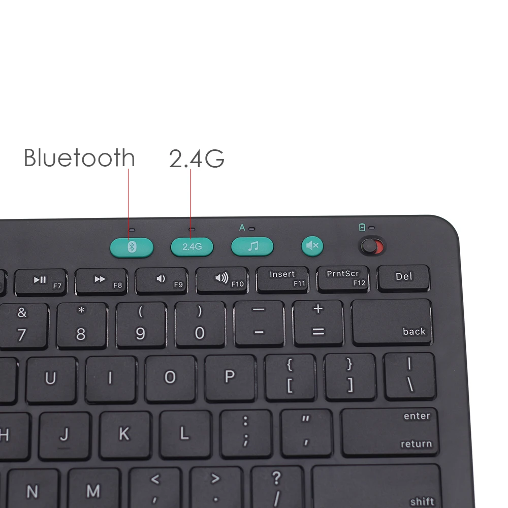

Rii K09 2.4G and Bluetooth Dual Mode Wireless Keyboard for Google Android TV Box Macbook Pro iMac Mini Keyboard for Surface Pro