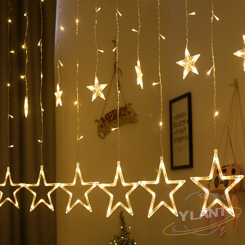 

Ylant 3.5M Moon Star Lamp LED Lamp String Christmas Lights Decoration Holiday Lights Curtain Lamp Wedding Party Fairy Neon 220v