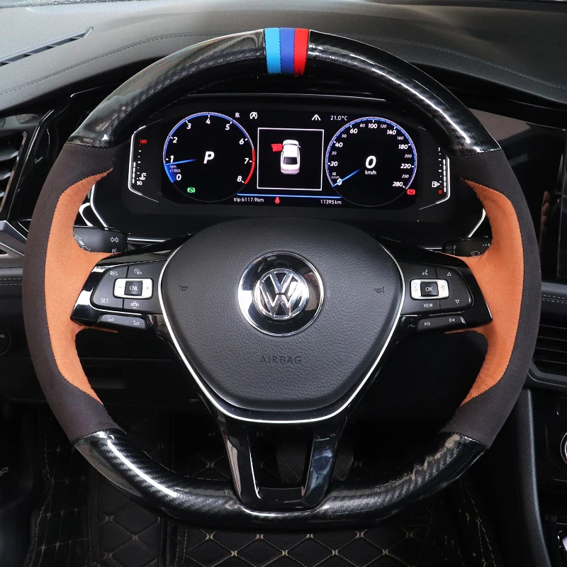 

Углеродное волокно, замша, кожа, ручная работа, рандомный заказ, тонкий для Volkswagen Passat POLO Magotan Tiguan Teramont