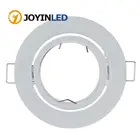 Круглые белые светодиодные встраиваемые потолочные светильники, регулируемая рамка для GU10 MR16, монтажная рамка для потолочных точечных светильников, 10 шт.лот