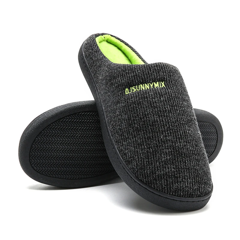 

Men's Memory Foam Slippers Winter Warm Plush Home Shoes for Male Fashion Cotton Shoes Comfortable Non-Stick Cotton Pantuflas