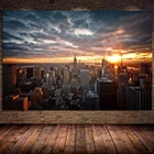 Настенная картина с изображением заката Нью-Йорка