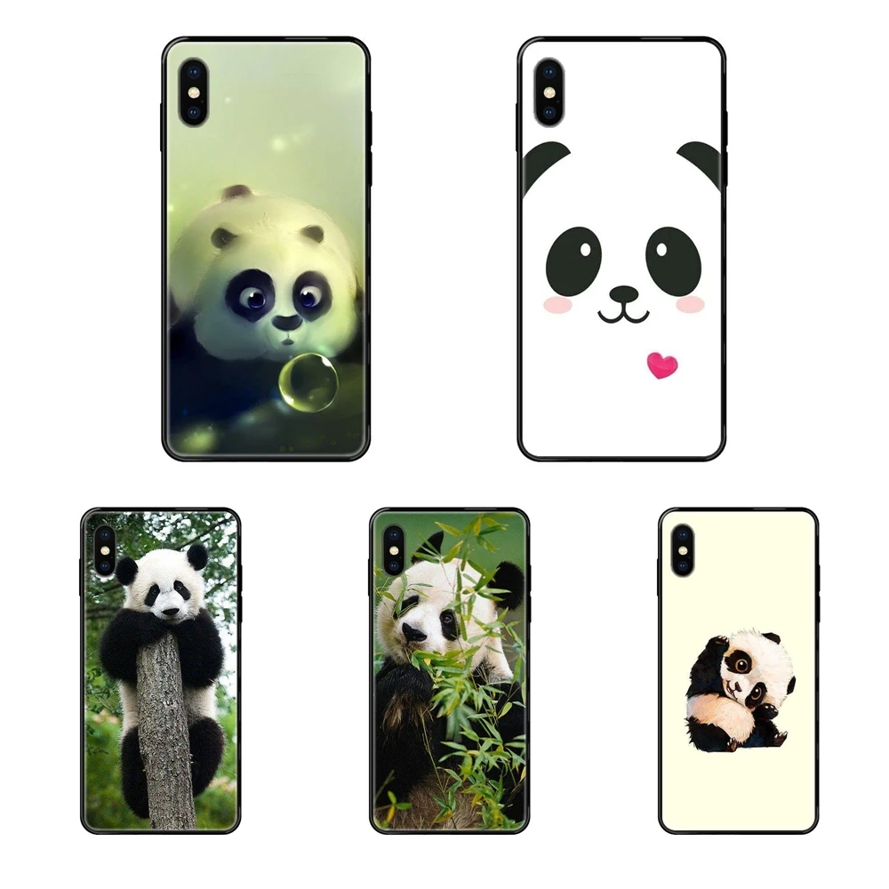 Черный мягкий ТПУ Новый стиль уникальная супер милая панда на колесиках для Huawei P8