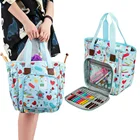 Чехол для хранения-органайзер для путешествий-вязание-Сумка-тоут-Сумка-держатель пряжи крючком с карманом на молнии