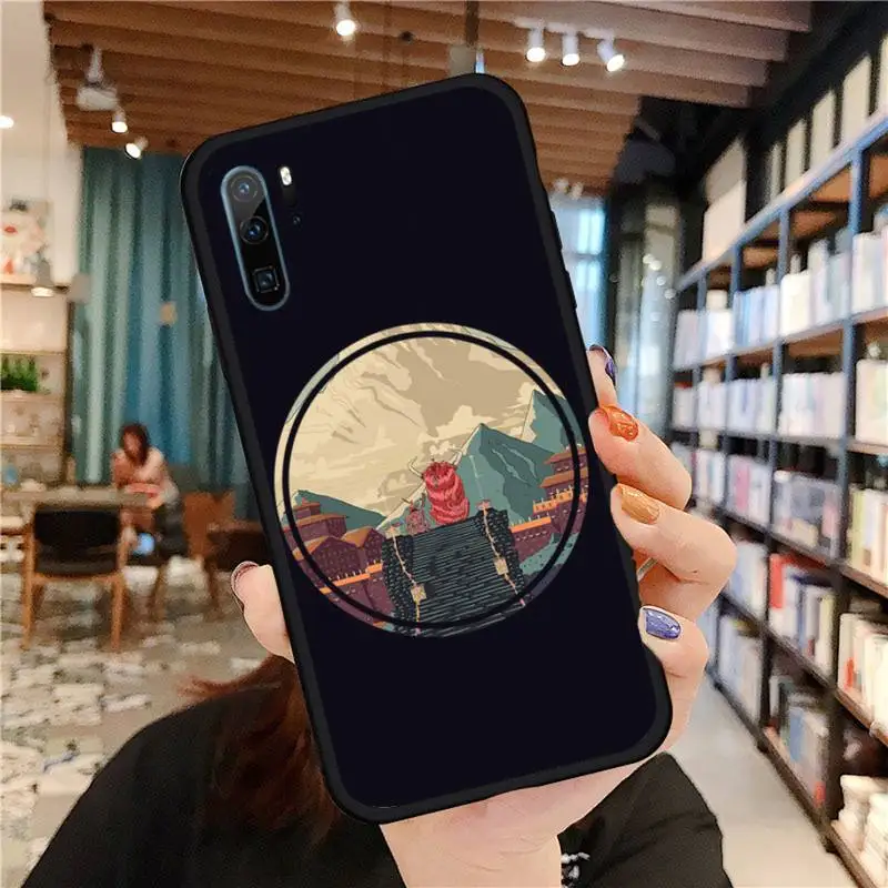 

Vintage Japanese Ukiyo-e Phone Case For Huawei honor Mate P 9 10 20 30 40 Pro 10i 7 8 a x Lite nova 5t Soft Silicone Shell Cover