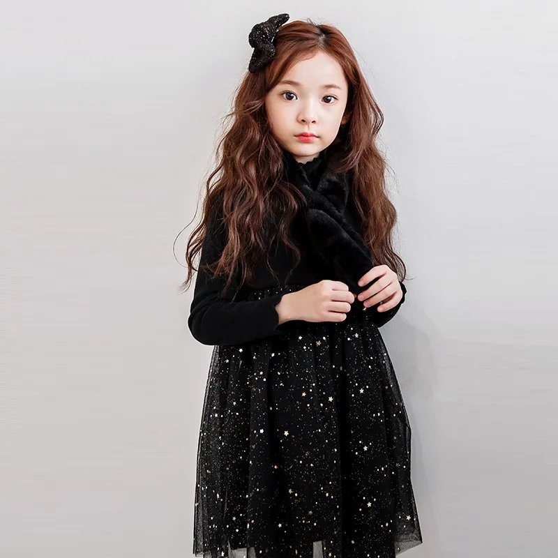 Новинка 2019 года платье для девочек сезон осень зима вельветовое принцессы с