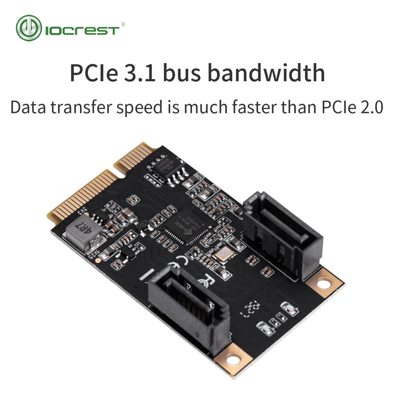 iocrest 2 порта sata iii полная высота mini pcie 30 gen3
