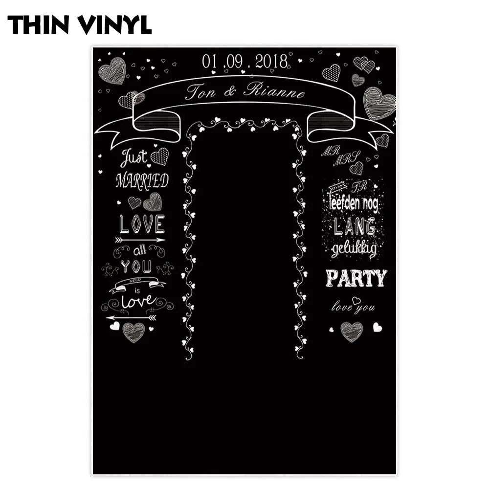 Allenjoy фон для фотосъемки любовь Свадебная тема пользовательское имя Дата Меловые