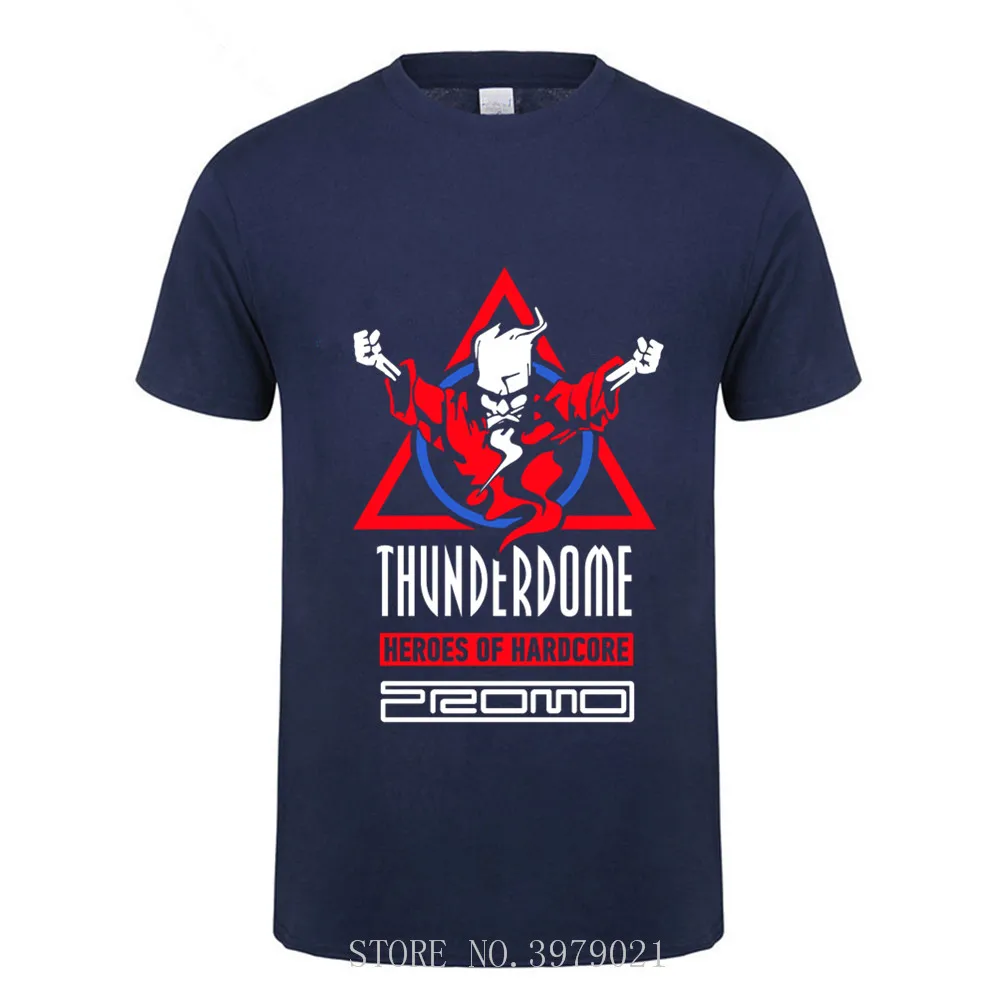 Уникальные футболки Thunderdome Heroes Of Hardcore and DJ Promo с круглым вырезом, хлопок, Мужская футболка с коротким рукавом, большие размеры