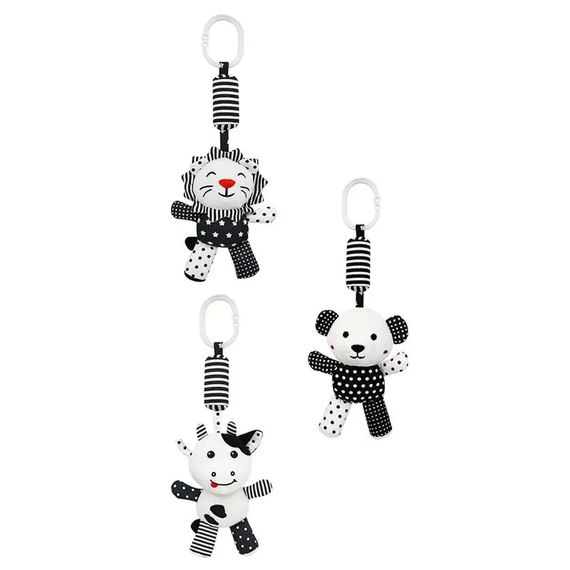 

3Pcs Practical Durable Decorative Adorable Education Toys Interesting Plaything Toys Baby Carriage Pendants