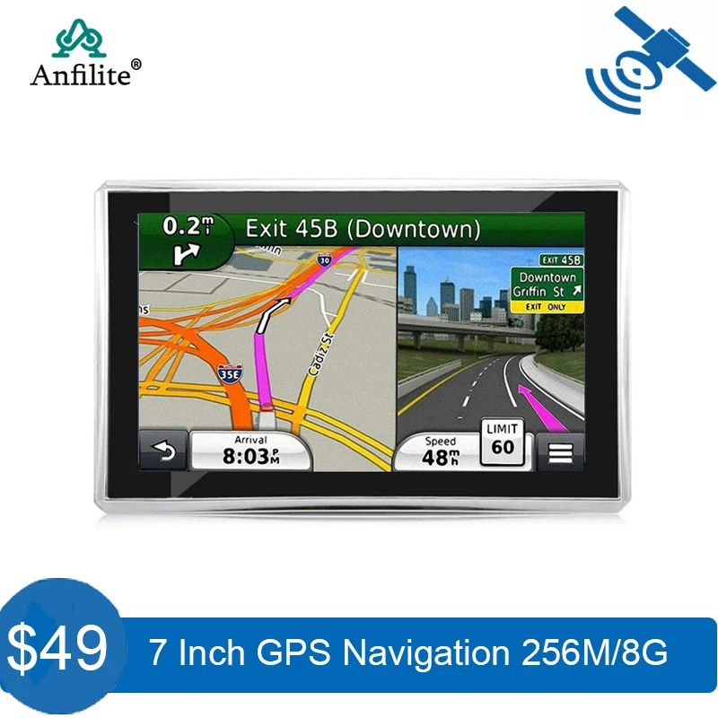 GPS навигатор Автомобильный AVIN с камерой заднего вида 800 МГц 8 ГБ Bluetooth|GPS для