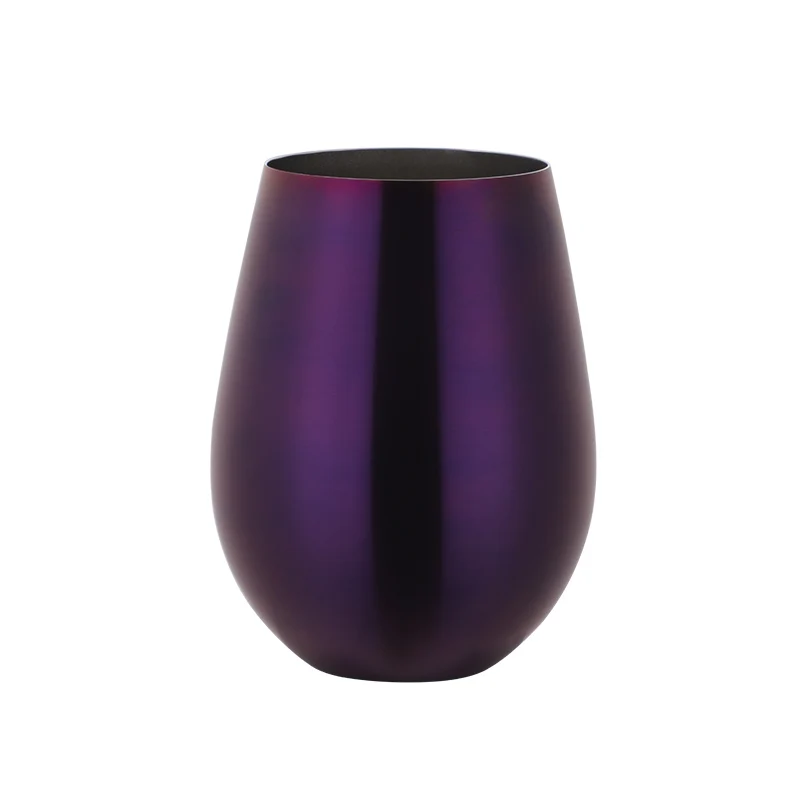 purple 500 мл, нержавеющая сталь, пивная, винная чашка, розовое золото, пивной стакан, коктейль, сок, молоко, чашка, металлическая кружка для питья, для бара, для улицы, посуда для напитков - Цвет: purple