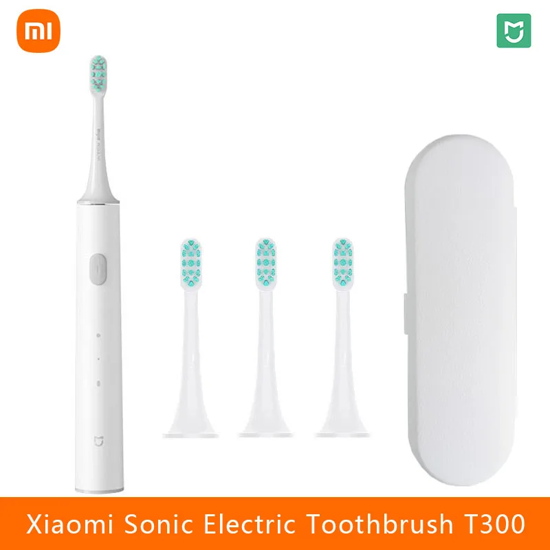 Xiaomi-cepillo de dientes eléctrico inteligente Mijia T300, Original, vibración de alta frecuencia, Motor magnético, 25 días