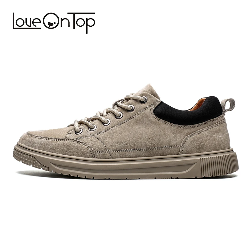 Loveontop/мужская повседневная обувь из натуральной кожи мужские кроссовки высокого