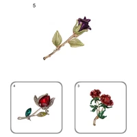 stylish brooch practical compact rose flower shape clothing brooch badge pin brooch pin