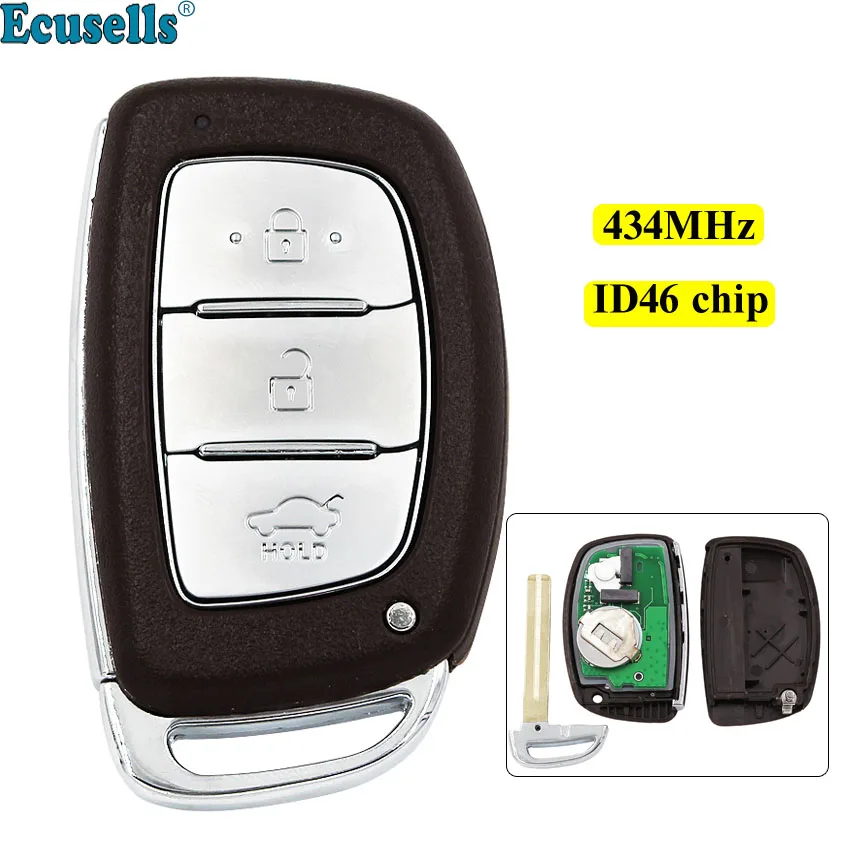 Новый смарт ключ без ключа с дистанционным управлением 3 кнопки для Hyundai VERNA Elantra 434