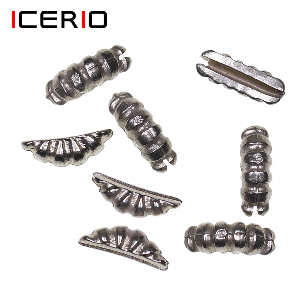 

ICERIO 12PCS Ribbed Tungsten Scud / Shrimp Bodies Shell Fast Sinking Fly Tying Material