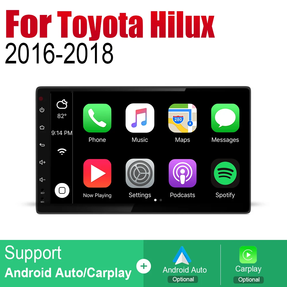 ZaiXi Android 2 Din Авто Радио для Toyota Hilux 2016 ~ 2018 автомобильный мультимедийный плеер GPS