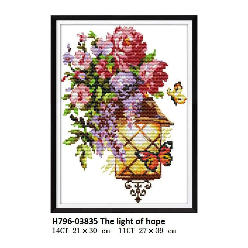 Cross Stitch H796 Joy Sunday Вышивка крестом цветы Счетный напечатанный на холсте 14ct Aida ткань Вышивальная нить фирмы DMC 11ct DIY Вышивка крестом рукоделие - Цвет: Cross Stitch H796