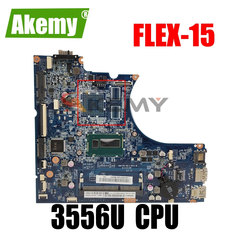 

Материнская плата 90005201 для ноутбука Lenovo IdeaPad Flex 14 Flex-14 DA0ST6MB6F0 REV:F 3556U Системные платы ноутбук ПК 100% ТЕСТ ОК