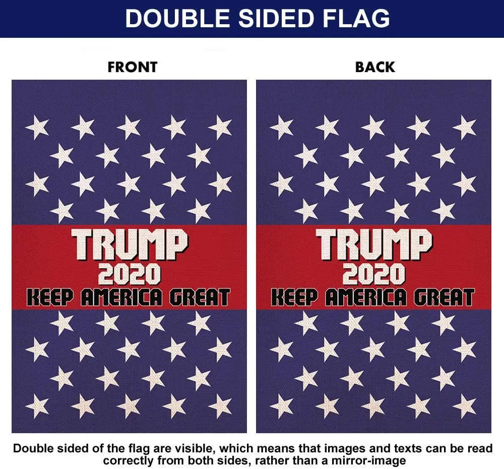 Трамп 2020 сделает карту Keep America Great garden flag двухсторонний Садовый флаг|Флаги баннеры