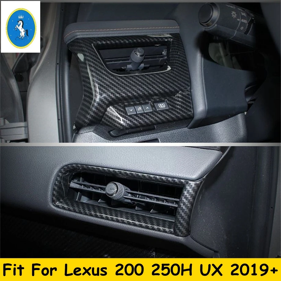 

Dashboard Side Air AC Outlet Vent Cover Trim For Lexus UX 200 250H 2019 - 2023 Carbon Fiber Look / Matte Interior Accessories