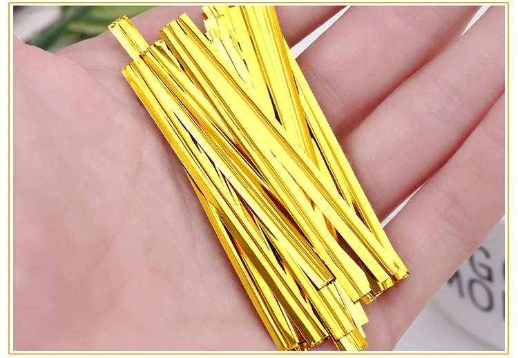

800Pcs/Pack New Wire Metallic Twist Ties For Cello Candy Cookie Cake Bag Wedding Party Birthday Decoration Supplies June 12